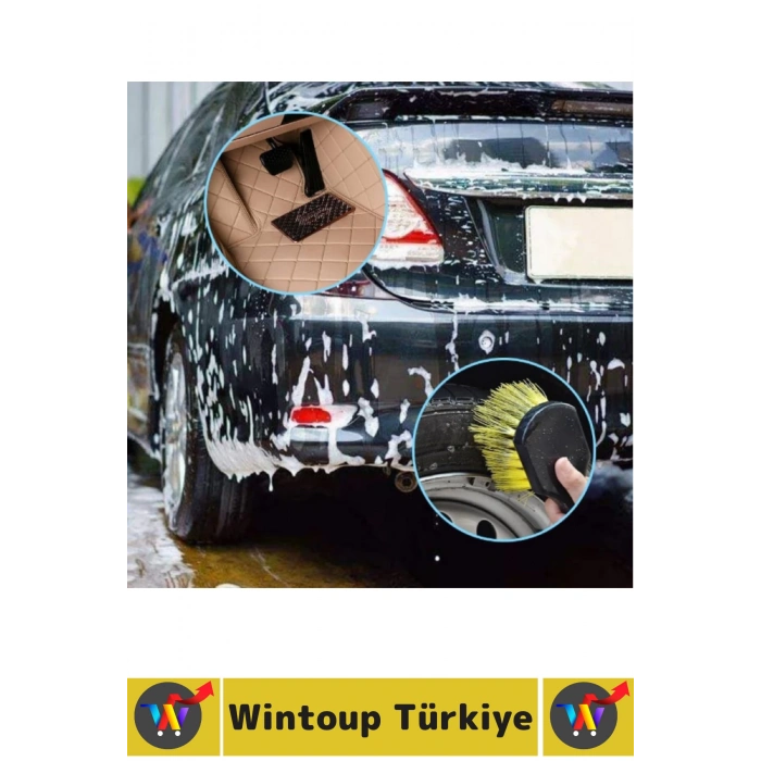 Ergonomik Oto Araç İç Dış Temizlik Yoğun Sert Kıl Otomobil Lastik Jant Kir Kalıntı Temizleme Fırçası