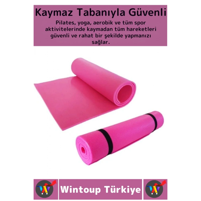 Taşıma Askılı Konforlu Su Geçirmez Kaymaz Pilates Aerobik Fitness Çadır Zemin Yer Minderi Kamp Matı