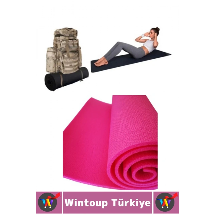 Taşıma Askılı Konforlu Su Geçirmez Kaymaz Pilates Aerobik Fitness Çadır Zemin Yer Minderi Kamp Matı