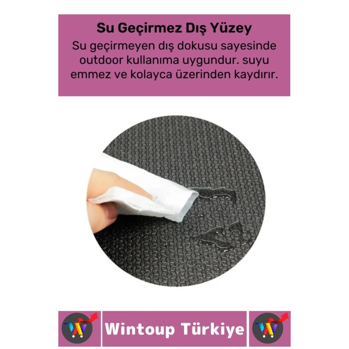 Taşıma Askılı Konforlu Su Geçirmez Kaymaz Pilates Aerobik Fitness Çadır Zemin Yer Minderi Kamp Matı