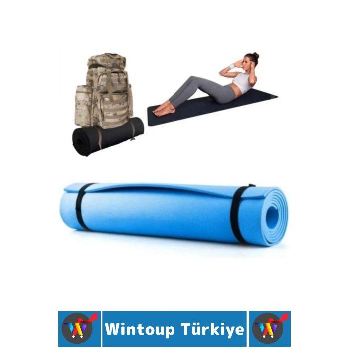 Taşıma Askılı Konforlu Su Geçirmez Kaymaz Pilates Aerobik Fitness Çadır Zemin Yer Minderi Kamp Matı