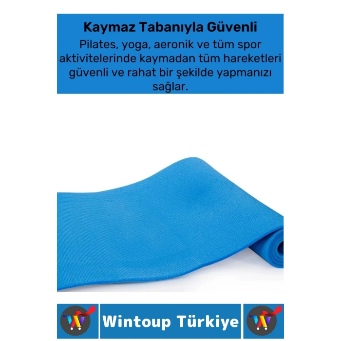 Taşıma Askılı Konforlu Su Geçirmez Kaymaz Pilates Aerobik Fitness Çadır Zemin Yer Minderi Kamp Matı