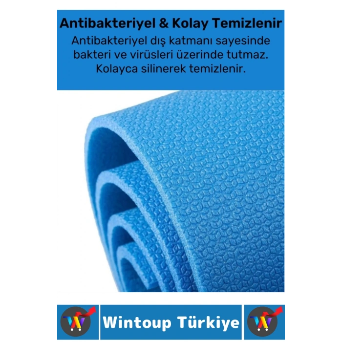 Taşıma Askılı Konforlu Su Geçirmez Kaymaz Pilates Aerobik Fitness Çadır Zemin Yer Minderi Kamp Matı