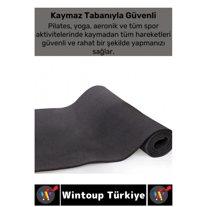 Taşıma Askılı Konforlu Su Geçirmez Kaymaz Pilates Aerobik Fitness Çadır Zemin Yer Minderi Kamp Matı