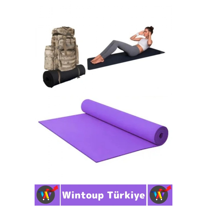 Taşıma Askılı Konforlu Su Geçirmez Kaymaz Pilates Aerobik Fitness Çadır Zemin Yer Minderi Kamp Matı