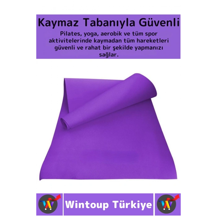 Taşıma Askılı Konforlu Su Geçirmez Kaymaz Pilates Aerobik Fitness Çadır Zemin Yer Minderi Kamp Matı