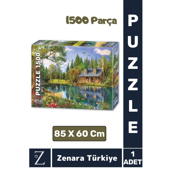 Eğlenceli Eğitici El Göz Görsel Algı Hafıza Beceri Geliştirici 1500 Parça PUZZLE KRİSTAL GÖL