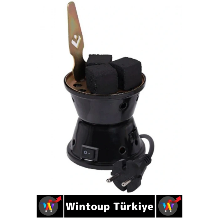 Kompakt Kamp Outdoor Nargile Kömürü Kahve Su Kaynatma Dayanıklı Gövde Elektrikli Mini Ocak 9 Cm