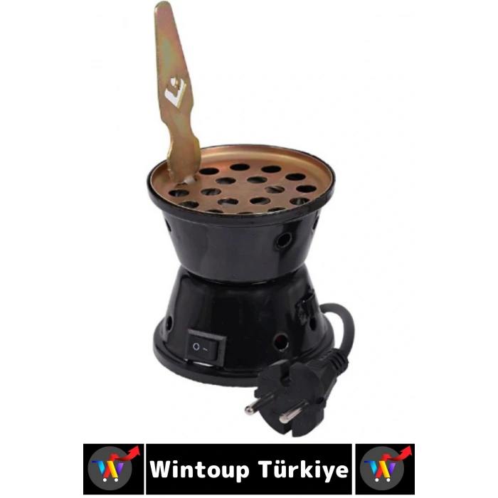 Kompakt Kamp Outdoor Nargile Kömürü Kahve Su Kaynatma Dayanıklı Gövde Elektrikli Mini Ocak 9 Cm