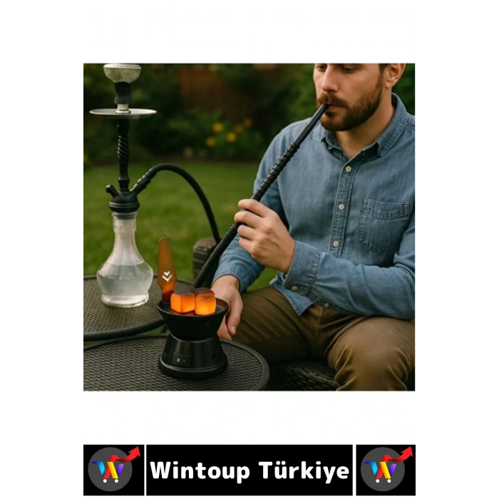 Kompakt Kamp Outdoor Nargile Kömürü Kahve Su Kaynatma Dayanıklı Gövde Elektrikli Mini Ocak 9 Cm