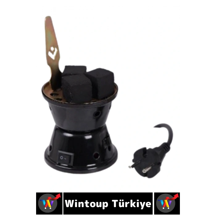 Kompakt Kamp Outdoor Nargile Kömürü Kahve Su Kaynatma Dayanıklı Gövde Elektrikli Mini Ocak 9 Cm