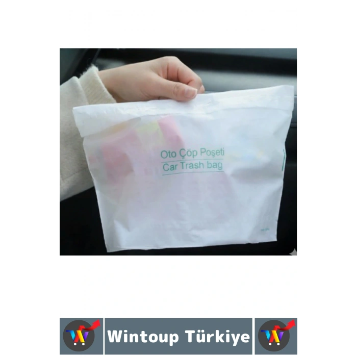 Oto Araç Kapı İçi Torpido Koltuk Arkası Su Geçirmez Kendinden Yapışkanlı Pratik Çöp Torbası 20 Adet