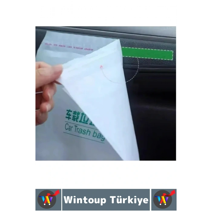 Oto Araç Kapı İçi Torpido Koltuk Arkası Su Geçirmez Kendinden Yapışkanlı Pratik Çöp Torbası 20 Adet