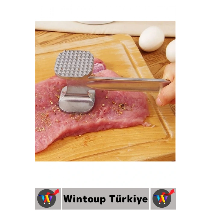 Ergonomik Tutuş Mutfak Et Kıyma Köfte Yüksek Kaliteli Dayanıklı Pratik Çift Taraflı Et Dövme Çekici