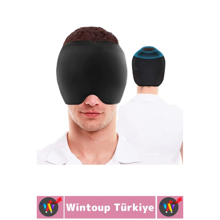 Premium Elastik Kadın Erkek Rahatlatıcı Soğuk Sıcak Kompress Jel Dolu Mıgren Ağrı Uyku Kafa Bandı