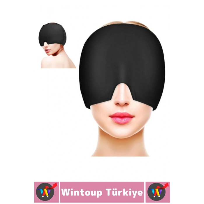 Premium Elastik Kadın Erkek Rahatlatıcı Soğuk Sıcak Kompress Jel Dolu Mıgren Ağrı Uyku Kafa Bandı