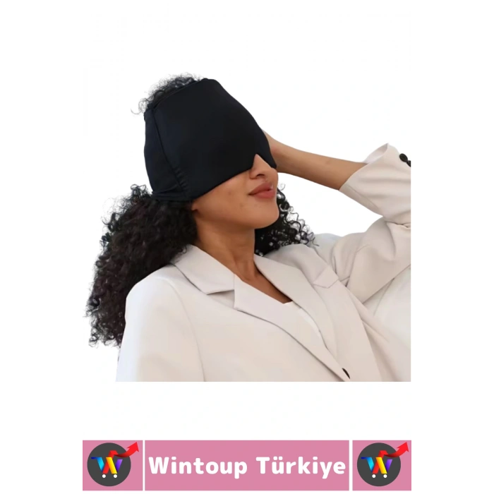 Premium Elastik Kadın Erkek Rahatlatıcı Soğuk Sıcak Kompress Jel Dolu Mıgren Ağrı Uyku Kafa Bandı