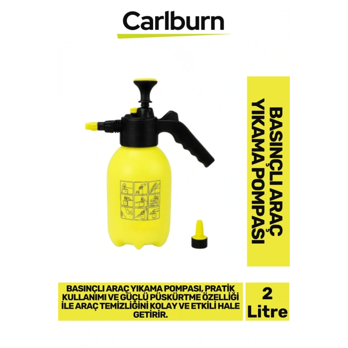 Özel Üretim Ergonomik Uzun Süreli Ayarlanabilir Püskürtmeli Basınçlı 2 Litre Araç Yıkama Pompası