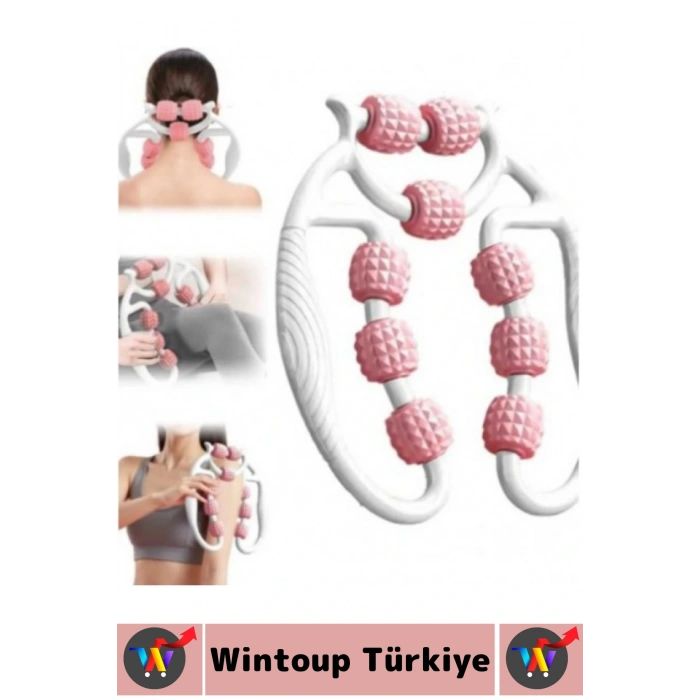 Cilt Sıkılaştıran Bacak Kol Omuz Boyun 9 Teker Ayarlanabilir Basınç Çift Taraflı Selülit Masaj Aleti