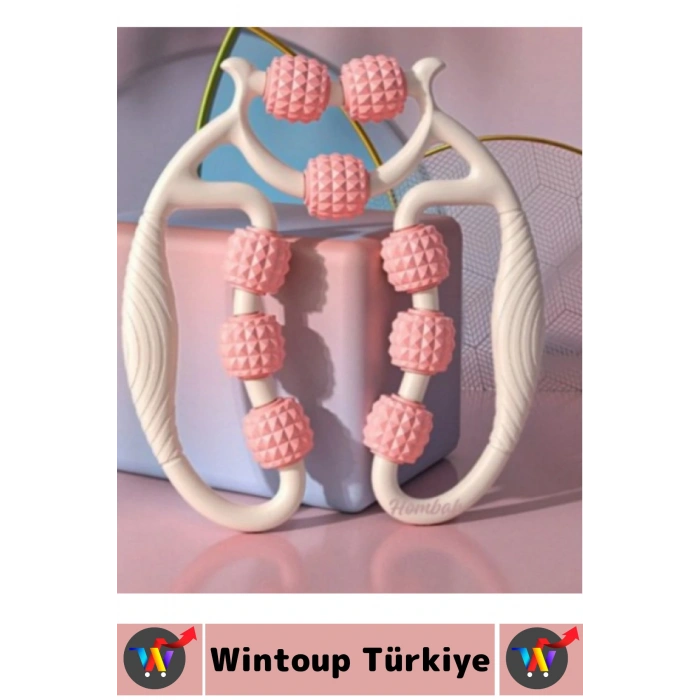 Cilt Sıkılaştıran Bacak Kol Omuz Boyun 9 Teker Ayarlanabilir Basınç Çift Taraflı Selülit Masaj Aleti