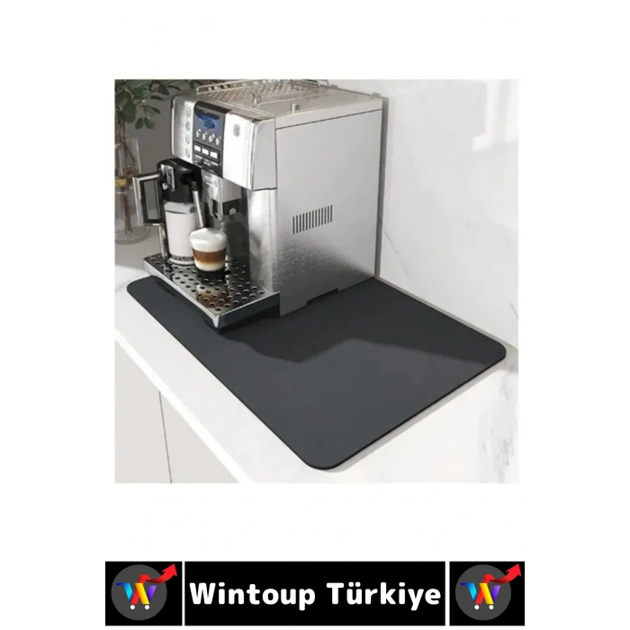 Kaymaz Kauçuk Güçlü Su Emici Tezgah Üstü Banyo Mutfak Bulaşık Kapı Önü Çok Amaçlı Mat 40 X 50 Cm