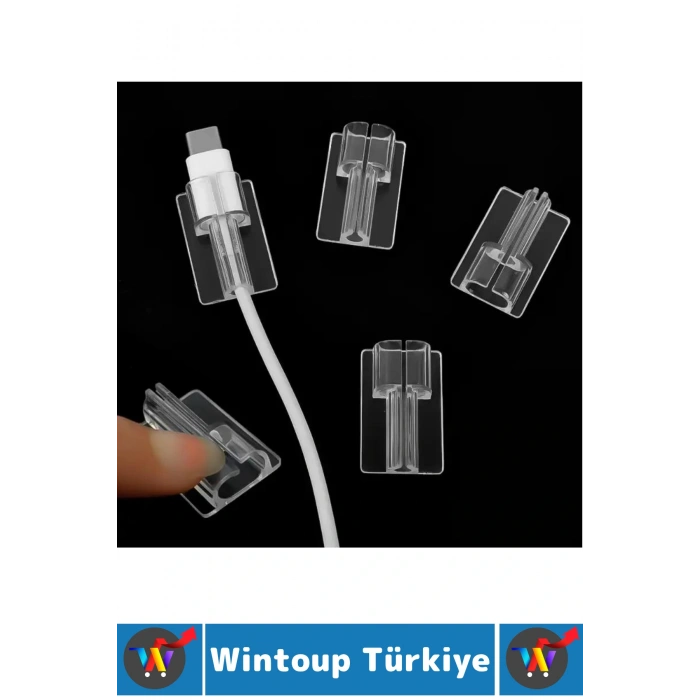 Premium Telefon Şarj Kablosu Aşınma Yıpranma Kırılma Önleyici Şeffaf Silikon Kablo Koruyucu 4 Adet