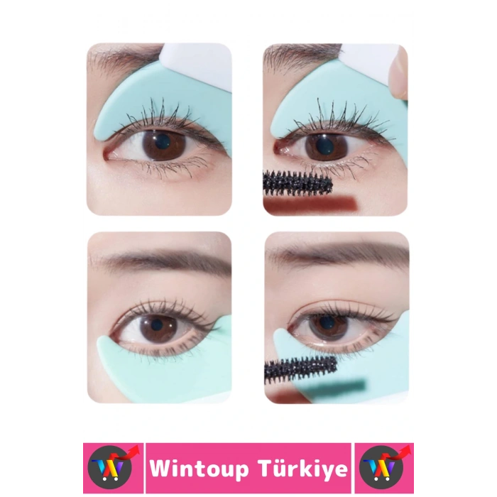 Kompakt Makyaj Hatası Önleyen Maskara Eyeliner Kolaylaştıran Yumuşak Silikon Göz Makyajı Yardımcısı