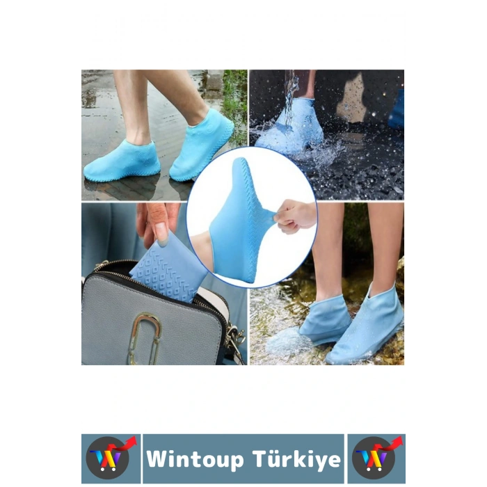 Dayanıklı Esnek Yağmur Kir Çamur Kamp Piknik Outdoor Çanta Boy Pratik Su Geçirmez Ayakkabı Kılıfı