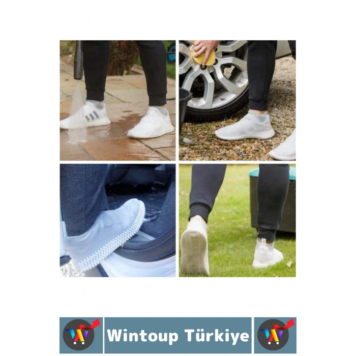 Dayanıklı Esnek Yağmur Kir Çamur Kamp Piknik Outdoor Çanta Boy Pratik Su Geçirmez Ayakkabı Kılıfı