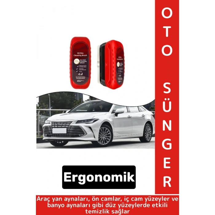 Ergonomik Ön Yan İç Ayna Banyo Düz Zemin Cam Sis Buğu Engelleyici Araç Yağ Filmi Temizleme Süngeri