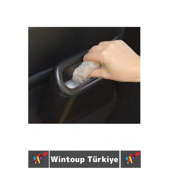 Dayanıklı Oto Temizlik Kapı Yanı Arka Koltuk Klipsli Kolay Montaj Araç İçi Kapaklı Çöp Kutusu 2 Adet