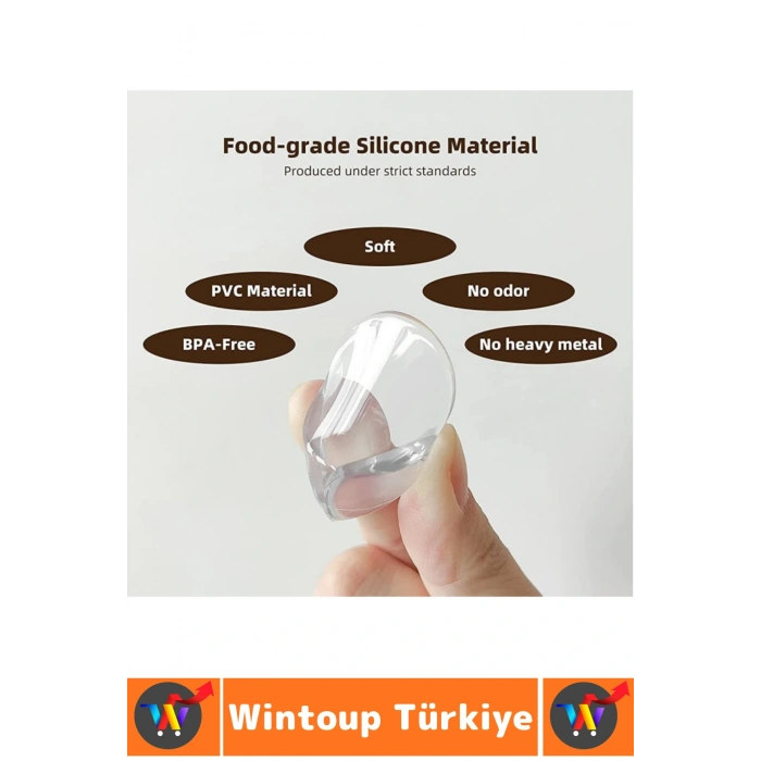 Pratik Çocuk Bebek Güvenlik Masa Komodin Mobilya Çarpma Önleyen Silikon Köşe Kenar Koruyucu 12 Adet