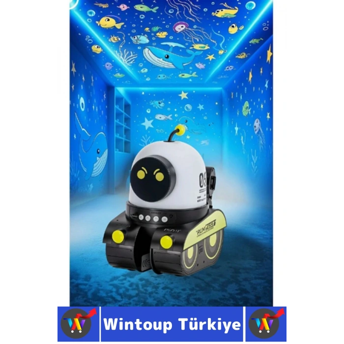 Dekoratif Gezegen Hayvan Özel Gün 21 Farklı 3D Film Çocuk Bebek Odası Robot Projektör Gece Lambası