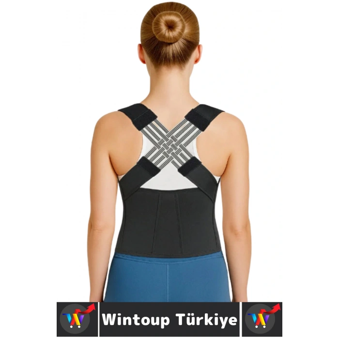 Ofis Masabaşı Öğrenci Spor Sırt Ağrısı Duruş Bozukluğu Postür Ayarlanabilir Kemer Dik Duruş Korsesi