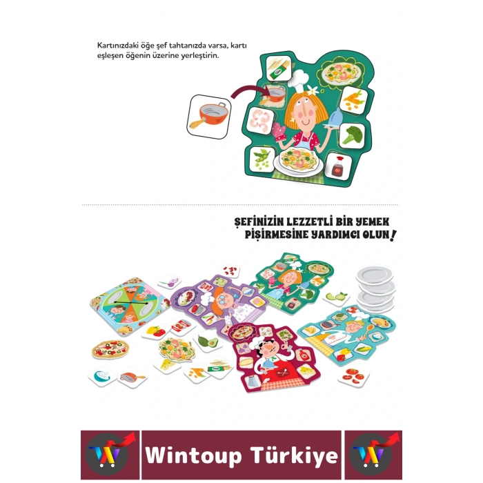 Eğlenceli Çocuk Eşleştirme Hafıza Gözlem Becerisi Geliştiren Okul Ev Aile Şef Mutfak Oyun BEST CHEFS