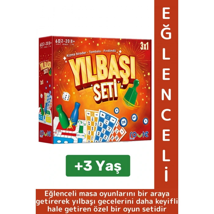 Eğlenceli Christmas Etkinlik Kızmabirader Tombala Fırdöndü 3 in 1 Çocuk Aile Oyun Özel YILBAŞI SETİ
