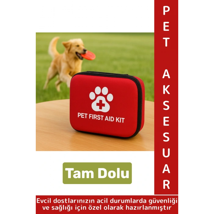 Premium Dayanıklı Portatif Kedi Köpek Taşınabilir Evcil Hayvan Tam Dolu Acil Yardım İhtiyaç Çantası