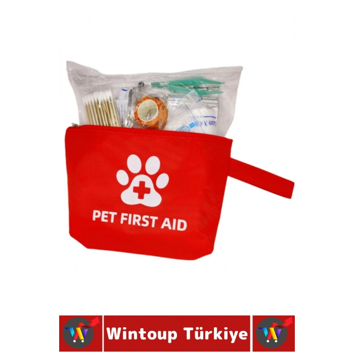 Portatif Dayanıklı Evcil Hayvan Kedi Köpek Tam Dolu Acil Durum İhtiyaç İlk Yardım Seti Çantası