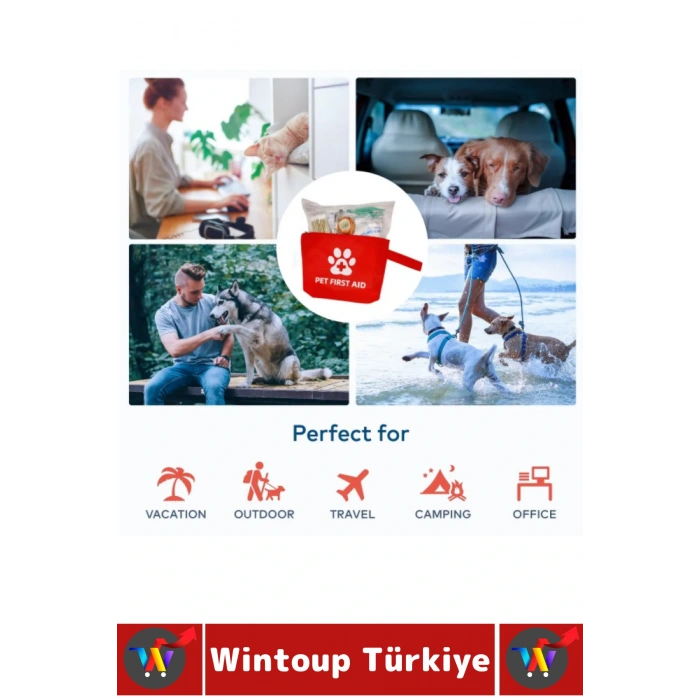 Portatif Dayanıklı Evcil Hayvan Kedi Köpek Tam Dolu Acil Durum İhtiyaç İlk Yardım Seti Çantası