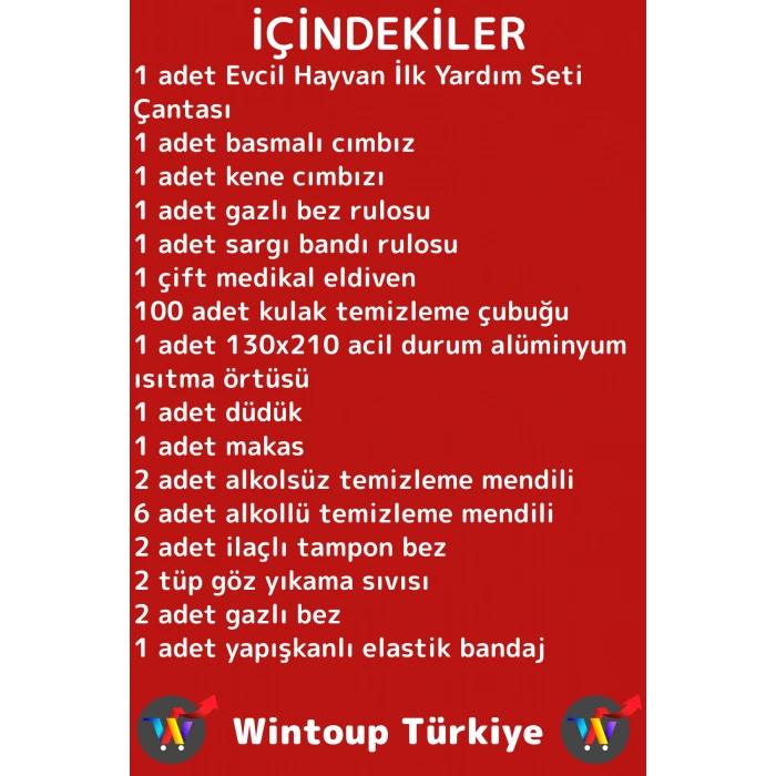 Portatif Dayanıklı Evcil Hayvan Kedi Köpek Tam Dolu Acil Durum İhtiyaç İlk Yardım Seti Çantası