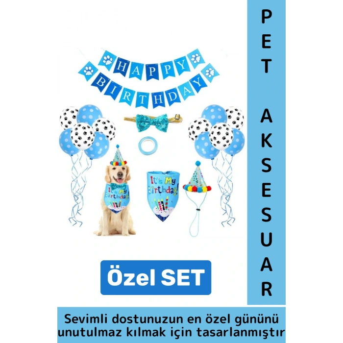 Evcil Hayvan Pet İlgi Çekici Moral Yükselten Köpekler İçin Eğlenceli Ödül Doğum Günü Partisi Seti