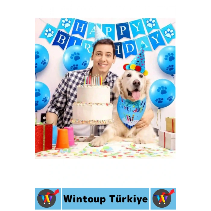 Evcil Hayvan Pet İlgi Çekici Moral Yükselten Köpekler İçin Eğlenceli Ödül Doğum Günü Partisi Seti