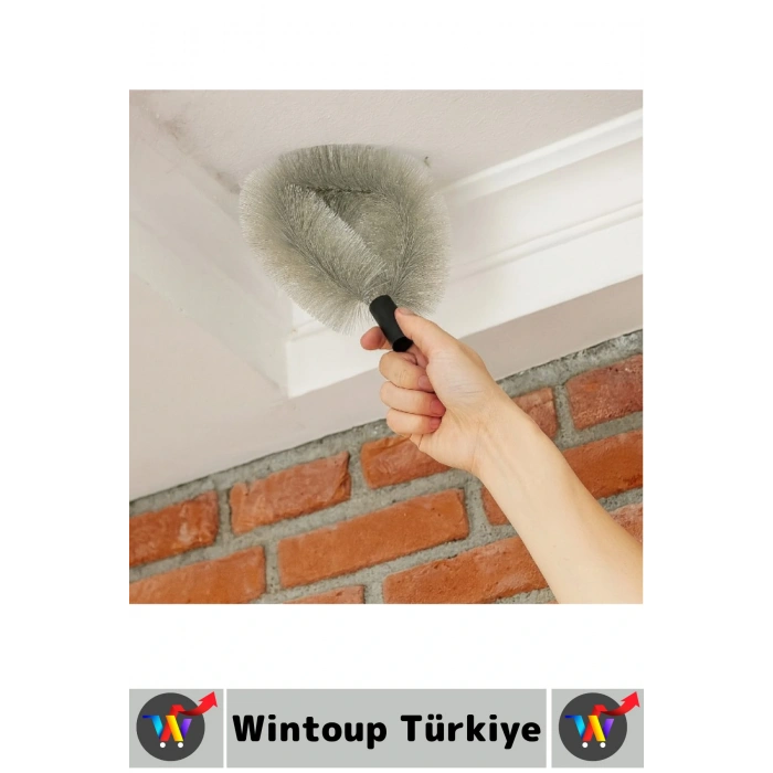 Ergonomik Tutuş Hafif Esnek Zor Nokta Köşe Tavan Lamba Perde Tüy Toz Örümcek Ağı Temizleme Fırçası