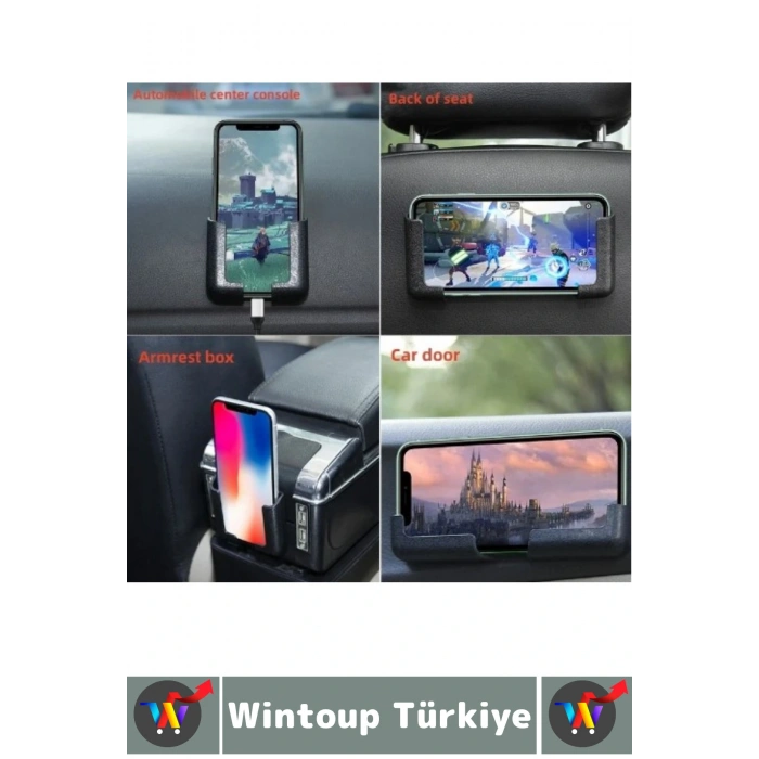 Kolay Montaj Oto Organizer Görüş Engellemez Ev Yatak Yanı Araç İçi Torpido Tablet Telefon Standı