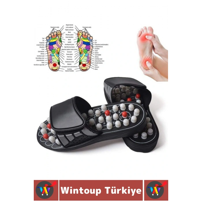 Çalışan Uzun Süre Ayakta Kalan Bireyler Stres Azaltan Duruş Düzelten Ayak Masaj Terliği 42-43 Numara