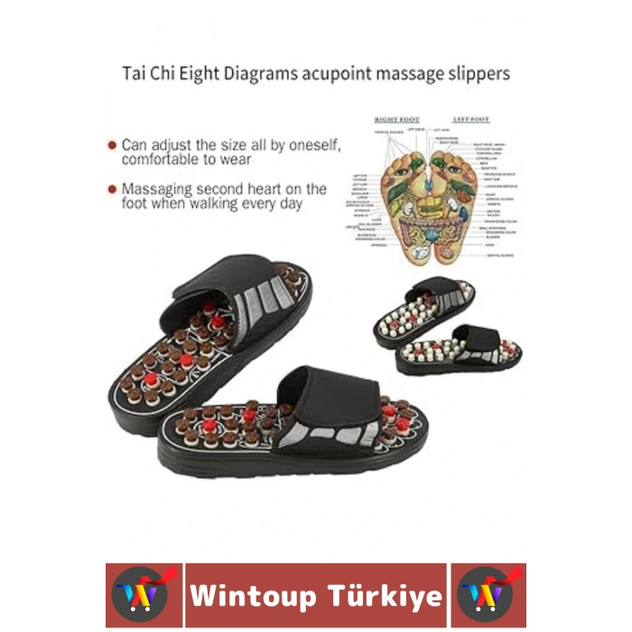 Çalışan Uzun Süre Ayakta Kalan Bireyler Stres Azaltan Duruş Düzelten Ayak Masaj Terliği 42-43 Numara