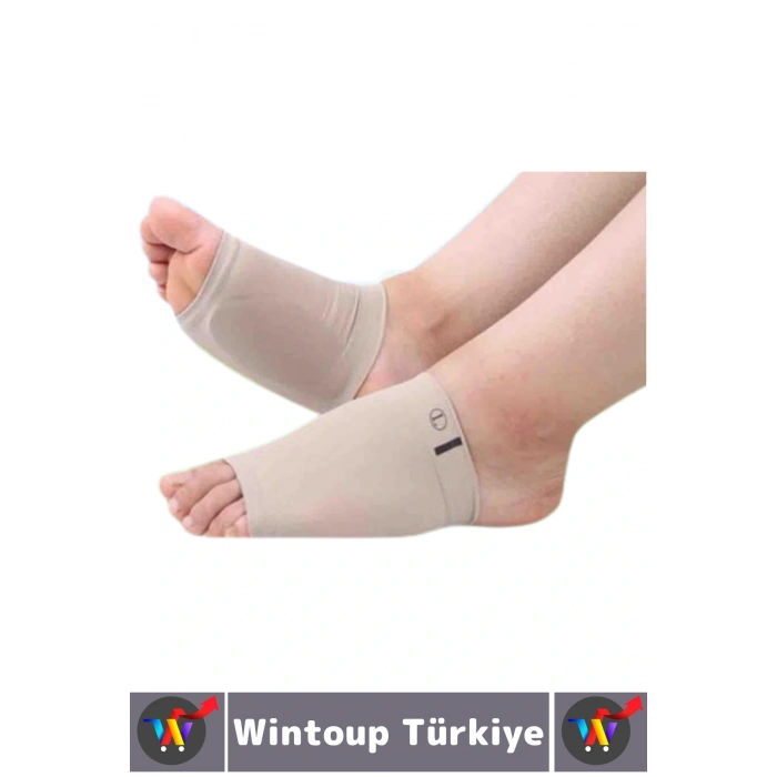 Gündelik Konforlu İçe Basma Düz Taban Önleyen Ağrı Azaltan Destekleyen Ayak Ark Destek Çorabı 2 Çift