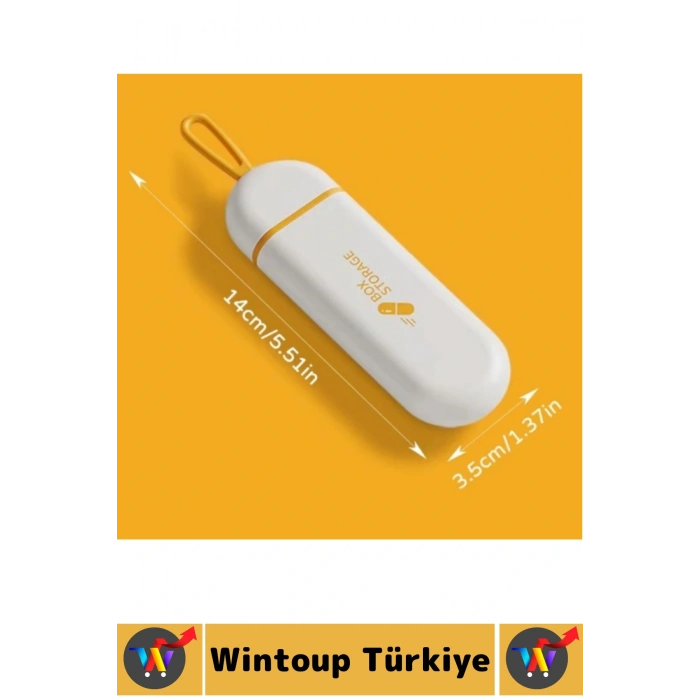 Kompakt Seyahat Tipi Çanta Boy Suya Dayanıklı Sıkı Kapak Hijyenik 3 Bölmeli İlaç Saklama Kutusu