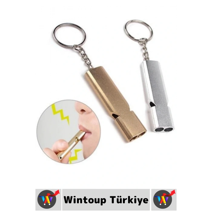 Kompakt Spor Köpek Eğitim Outdoor Kamp Deprem Acil Durum Yardım Yüksek Sesli SOS Düdük Anahtarlık