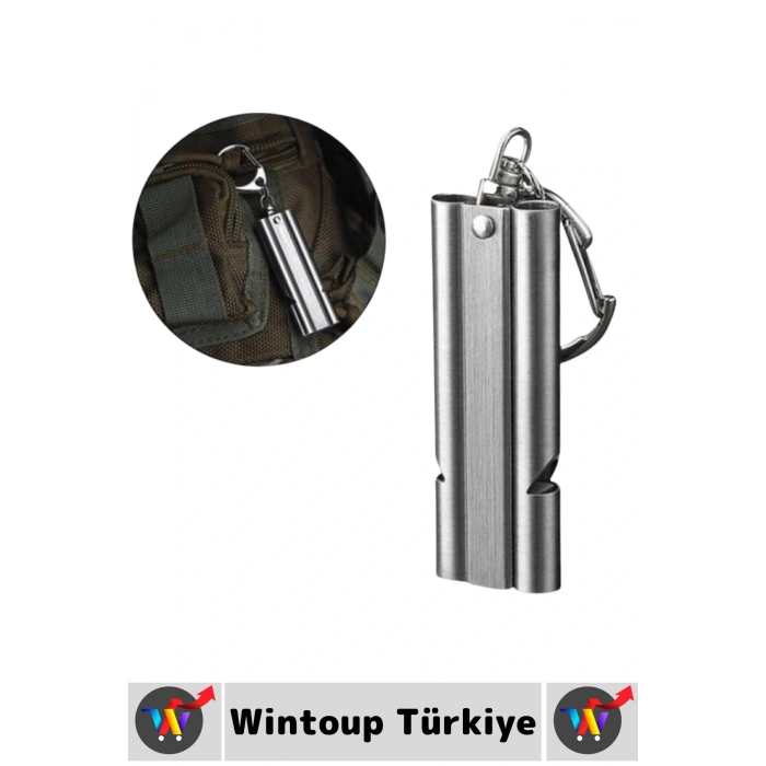 Kompakt Spor Köpek Eğitim Outdoor Kamp Deprem Acil Durum Yardım Yüksek Sesli SOS Düdük Anahtarlık